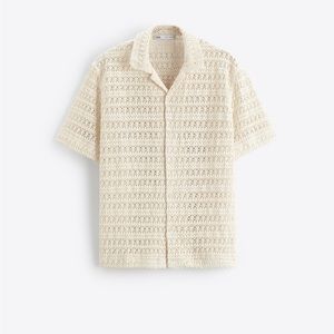 ZARA Crochet textured shirt